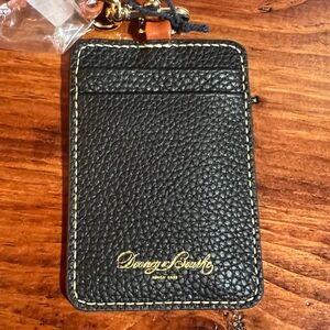 Dooney & Bourke Black Leather ID / Badge /Card for Holder